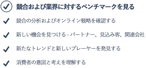 競合分析画面でできること